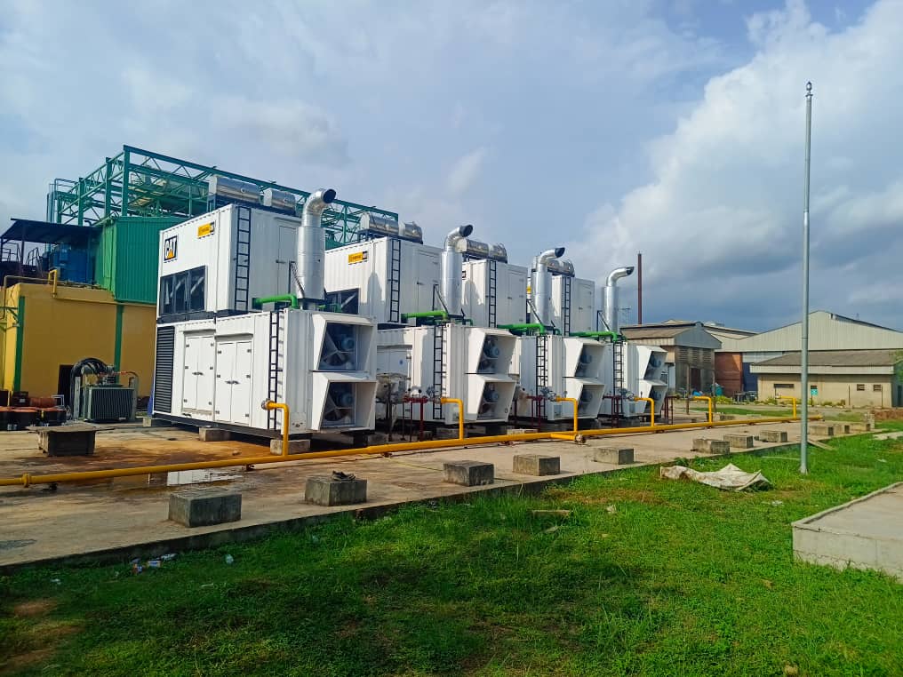 Industrial generator packages installed at an operating facility